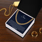 To My Son Cuban Link Chain Necklace
