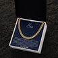 To My Son Cuban Link Chain Necklace