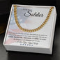 To My Brave Soldier From Your Wife Cuban Link Necklace
