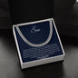 To My Son Cuban Link Chain Necklace