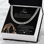 To My Son Cuban Link Chain Necklace