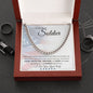 To My Brave Soldier From Your Wife Cuban Link Necklace