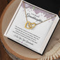 To My Beautiful Granddaughter Interlocking Hearts Necklace