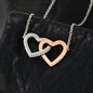 To My Beautiful Granddaughter Interlocking Hearts Necklace
