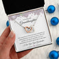 To My Beautiful Granddaughter Interlocking Hearts Necklace