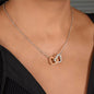 To My Beautiful Granddaughter Interlocking Hearts Necklace