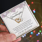 To My Beautiful Granddaughter Interlocking Hearts Necklace