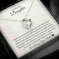 To My Beautiful Daughter Forever Love Necklace