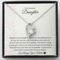 To My Beautiful Daughter Forever Love Necklace