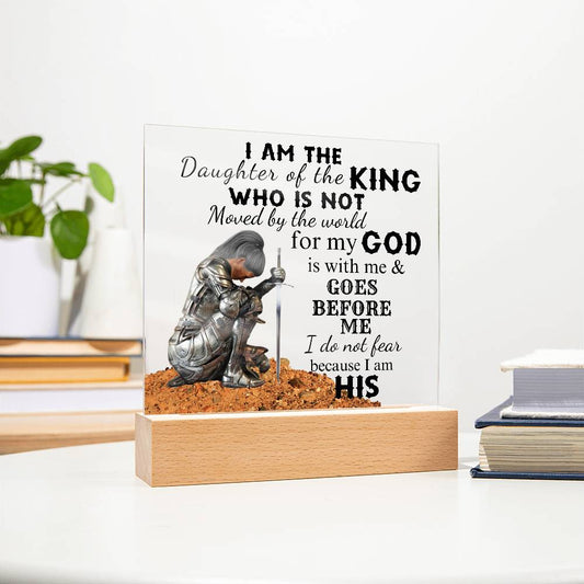 I Am The Daughter of The King Square Acrylic Plaque